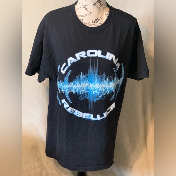 Carolina Rebellion 2012 Black L Festival T Shirt with Artists who performed - Picture 1 of 6